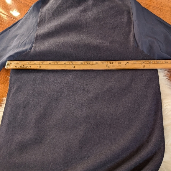 COS Woven-Knit Mix Dress small navy blue - Picture 12 of 12